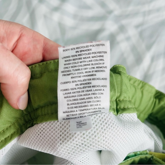 2 pairs of Boys Art Class Swim Trunks Board Shorts 8 green palm trees blue aqua - Picture 5 of 13